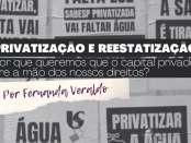 Foto preto e branco de um muro com lambes do Subverta feitos para protestar contra a privatização da Sabesp.