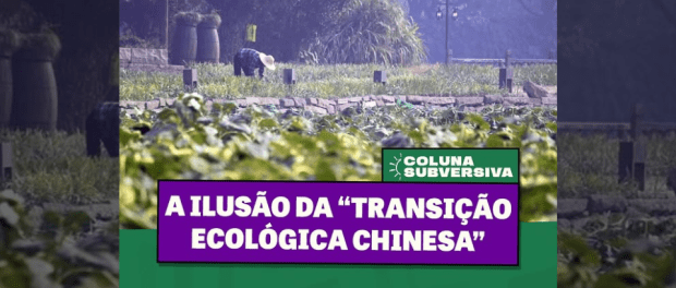 Capa Imagem de trabalhadores rurais na China com o texto em destaque: A ilusão da “Transição Ecológica Chinesa”